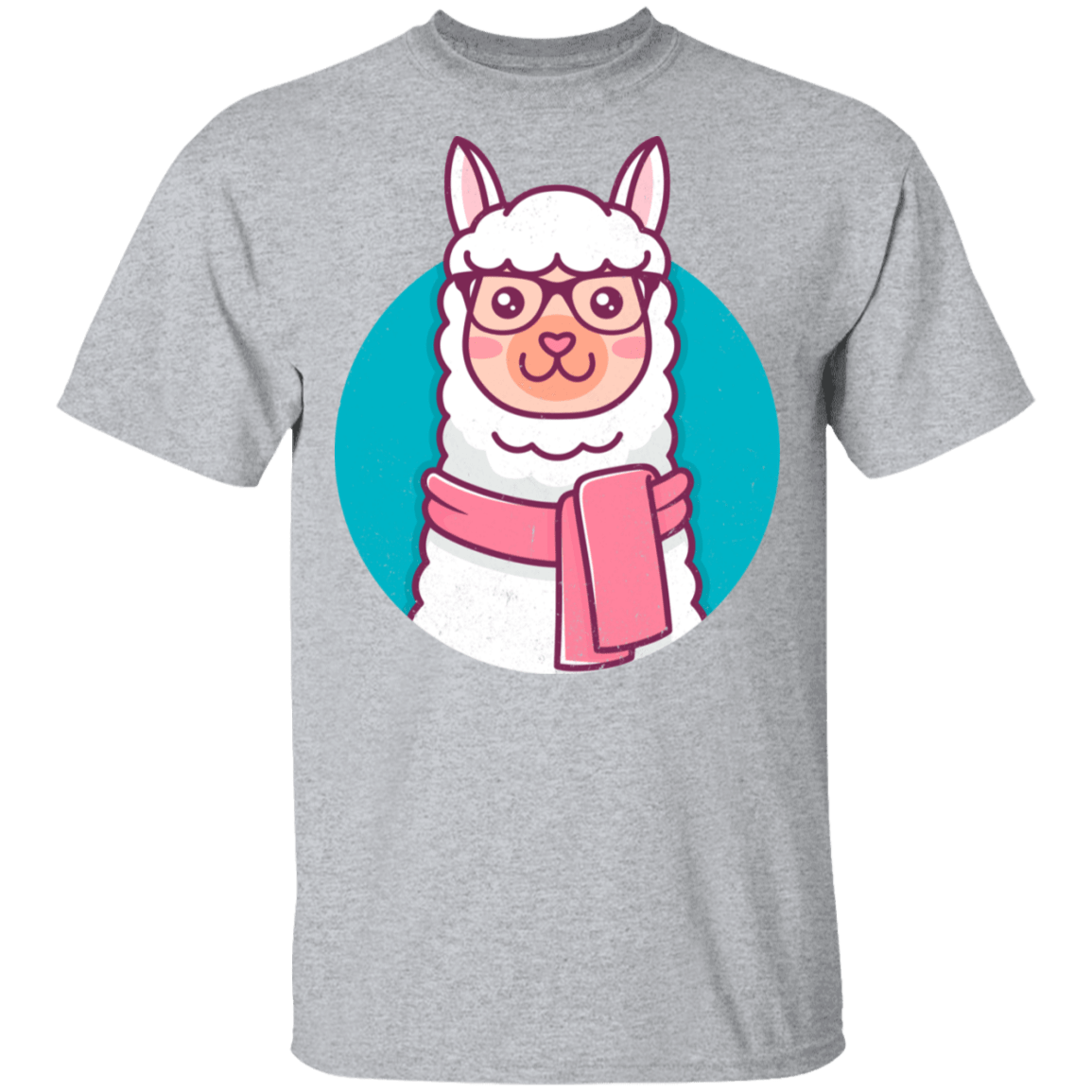 T-Shirts Sport Grey / S Kawaii Hipster Llama T-Shirt