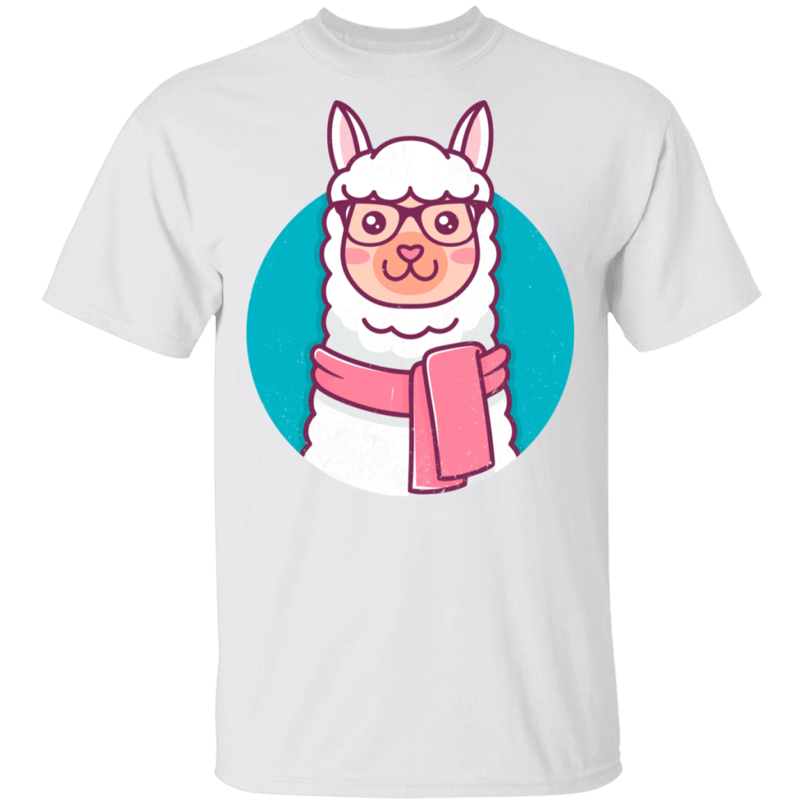 T-Shirts White / S Kawaii Hipster Llama T-Shirt