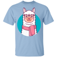 T-Shirts Light Blue / YXS Kawaii Hipster Llama Youth T-Shirt