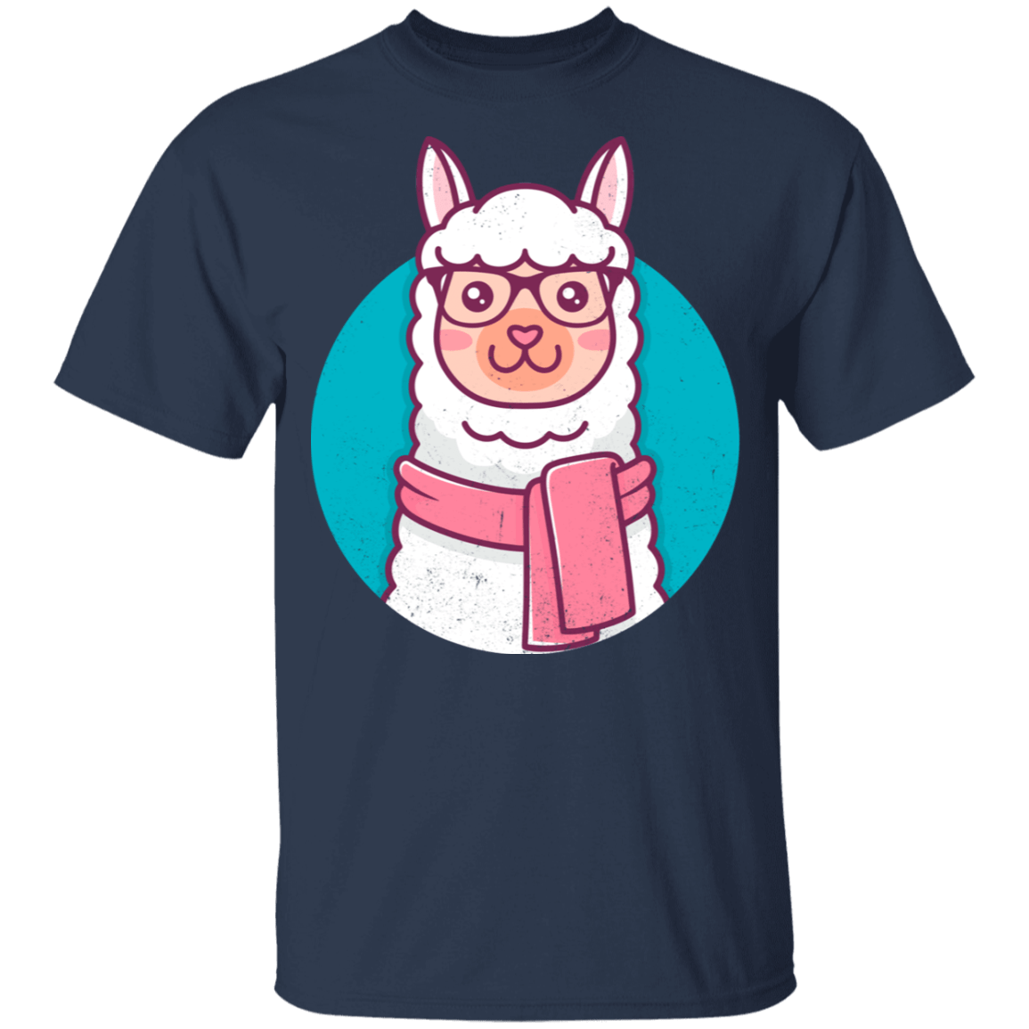 T-Shirts Navy / YXS Kawaii Hipster Llama Youth T-Shirt