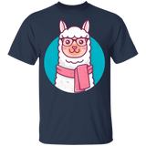 T-Shirts Navy / YXS Kawaii Hipster Llama Youth T-Shirt