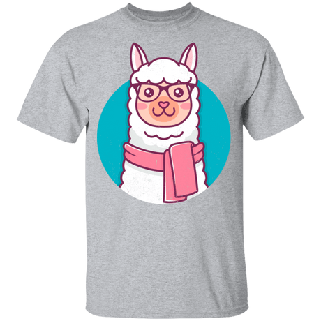 T-Shirts Sport Grey / YXS Kawaii Hipster Llama Youth T-Shirt