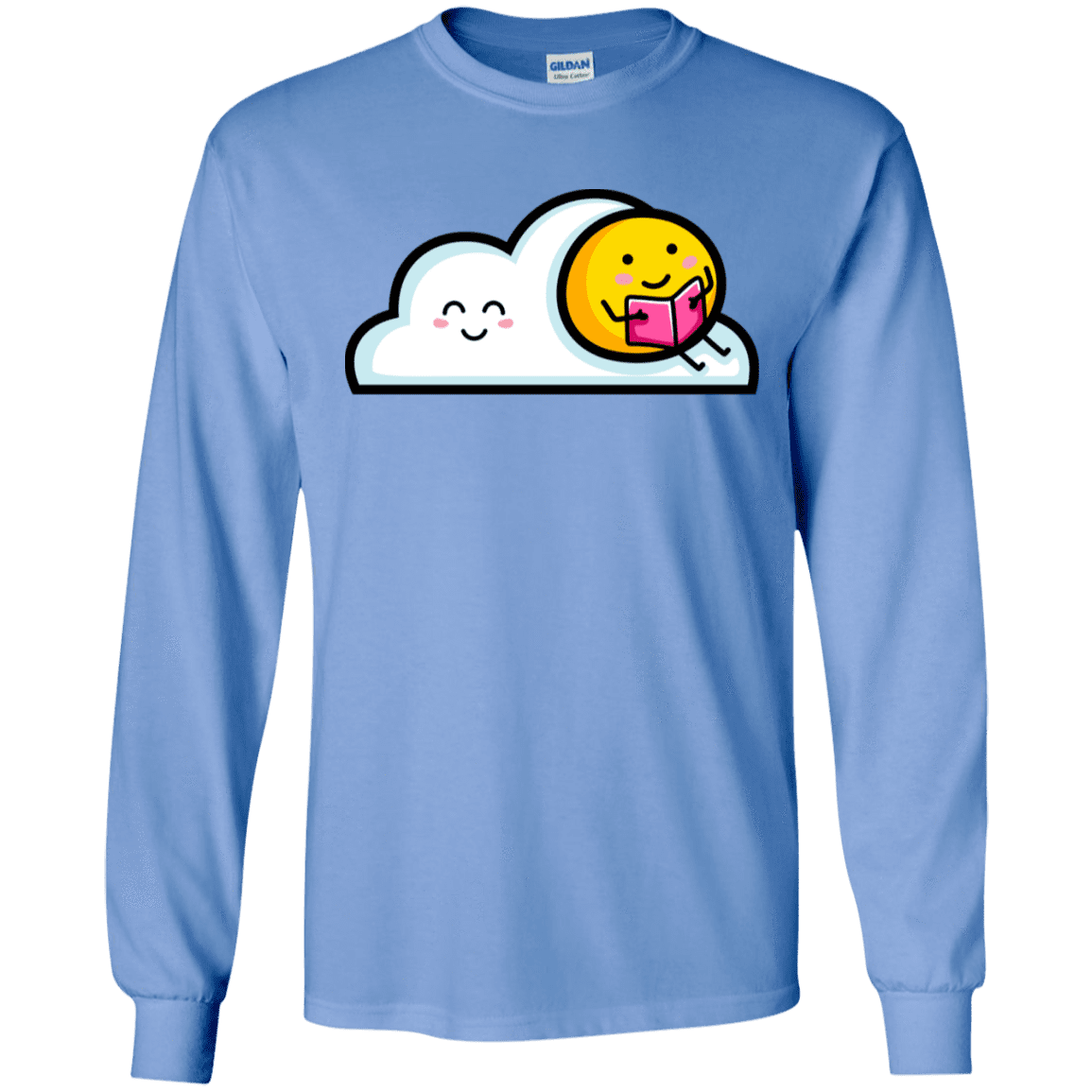 T-Shirts Carolina Blue / S Kawaii Love Summer Reading Men's Long Sleeve T-Shirt