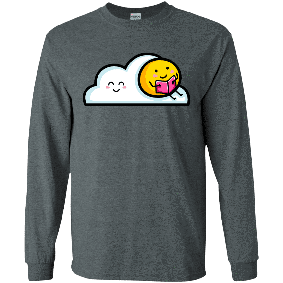 T-Shirts Dark Heather / S Kawaii Love Summer Reading Men's Long Sleeve T-Shirt