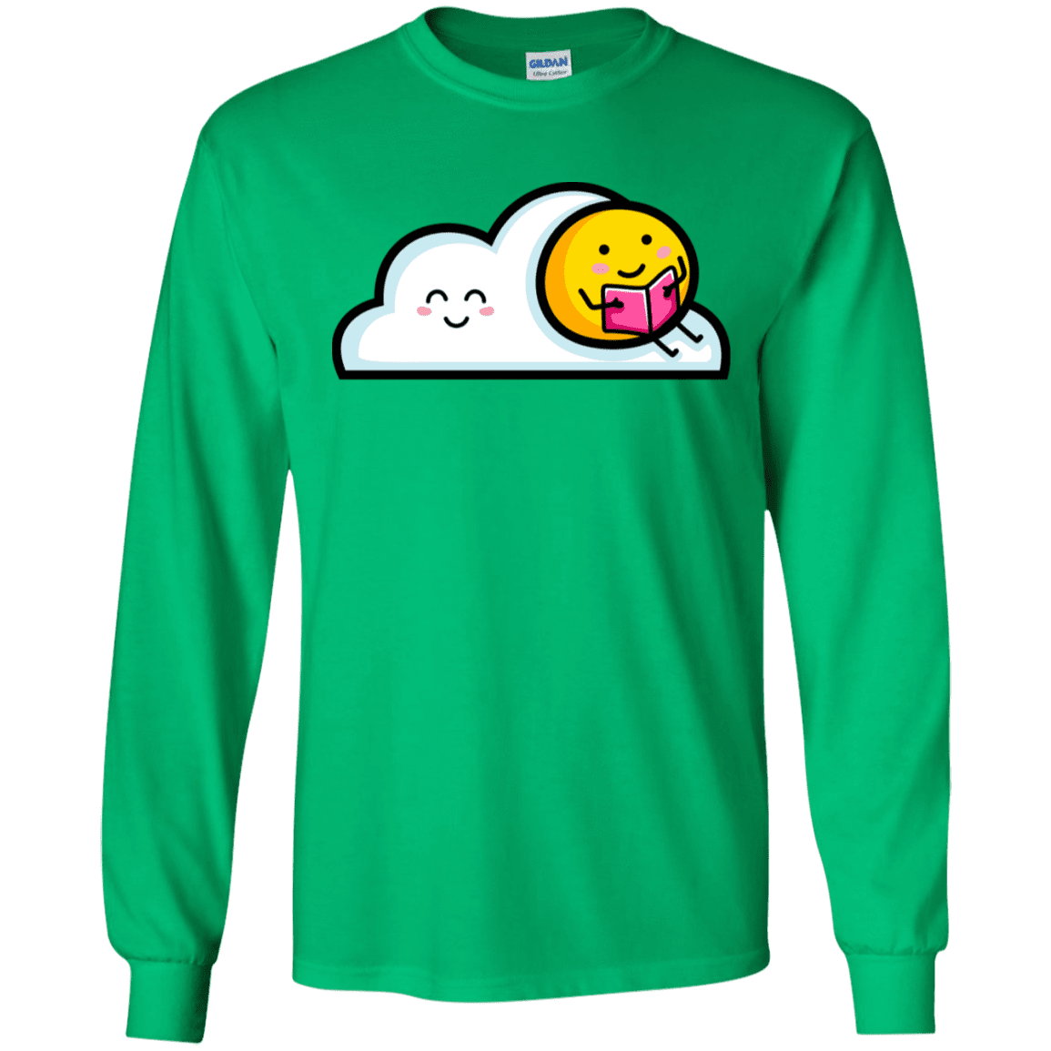 T-Shirts Irish Green / S Kawaii Love Summer Reading Men's Long Sleeve T-Shirt