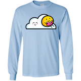 T-Shirts Light Blue / S Kawaii Love Summer Reading Men's Long Sleeve T-Shirt