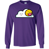 T-Shirts Purple / S Kawaii Love Summer Reading Men's Long Sleeve T-Shirt