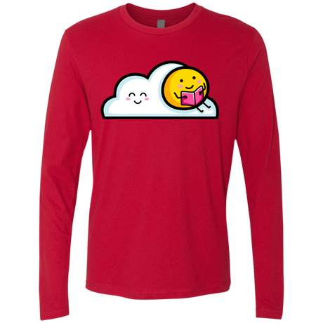 T-Shirts Red / S Kawaii Love Summer Reading Men's Premium Long Sleeve