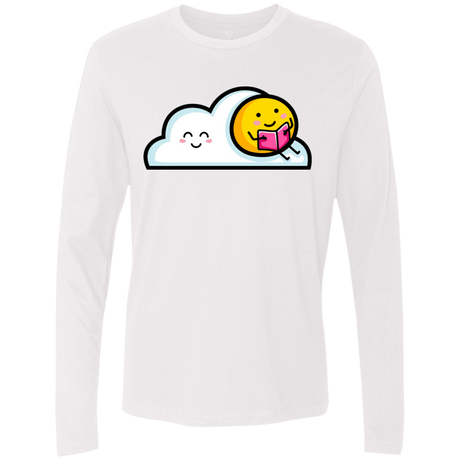 T-Shirts White / S Kawaii Love Summer Reading Men's Premium Long Sleeve