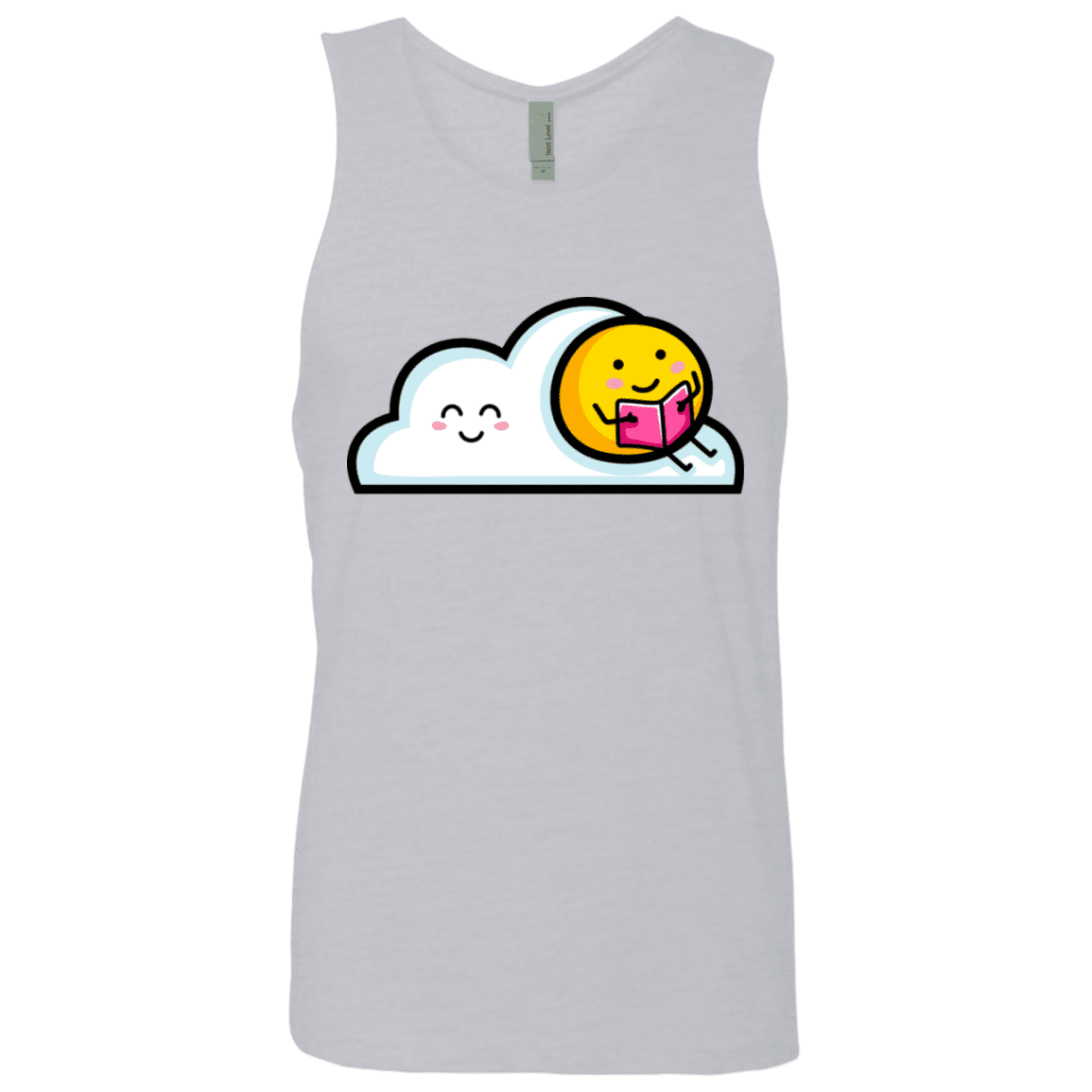 T-Shirts Heather Grey / S Kawaii Love Summer Reading Men's Premium Tank Top