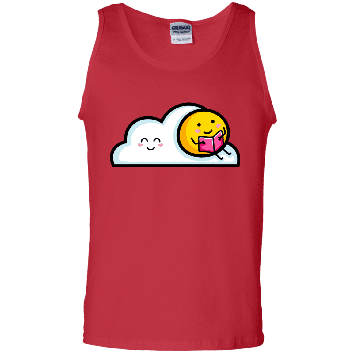 T-Shirts Red / S Kawaii Love Summer Reading Men's Tank Top