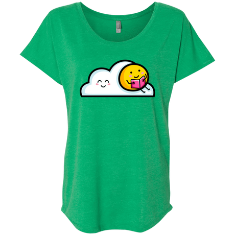 T-Shirts Envy / X-Small Kawaii Love Summer Reading Triblend Dolman Sleeve