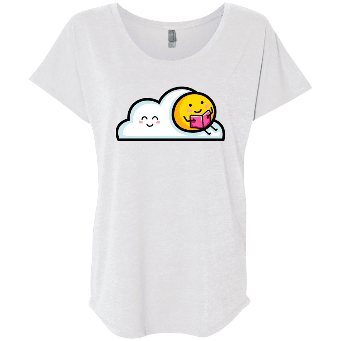 T-Shirts Heather White / X-Small Kawaii Love Summer Reading Triblend Dolman Sleeve