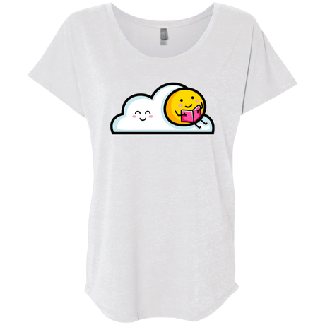 T-Shirts Heather White / X-Small Kawaii Love Summer Reading Triblend Dolman Sleeve