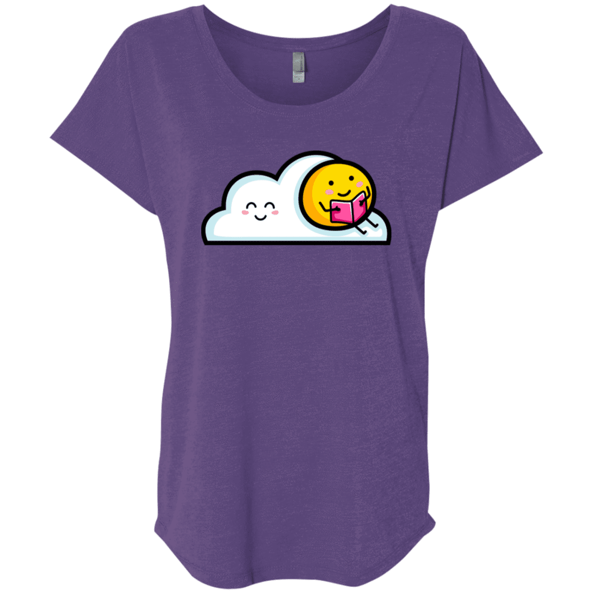 T-Shirts Purple Rush / X-Small Kawaii Love Summer Reading Triblend Dolman Sleeve