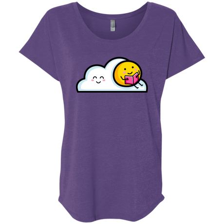 T-Shirts Purple Rush / X-Small Kawaii Love Summer Reading Triblend Dolman Sleeve