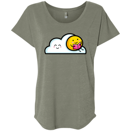 T-Shirts Venetian Grey / X-Small Kawaii Love Summer Reading Triblend Dolman Sleeve
