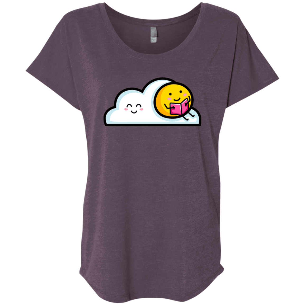T-Shirts Vintage Purple / X-Small Kawaii Love Summer Reading Triblend Dolman Sleeve