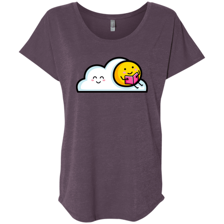 T-Shirts Vintage Purple / X-Small Kawaii Love Summer Reading Triblend Dolman Sleeve