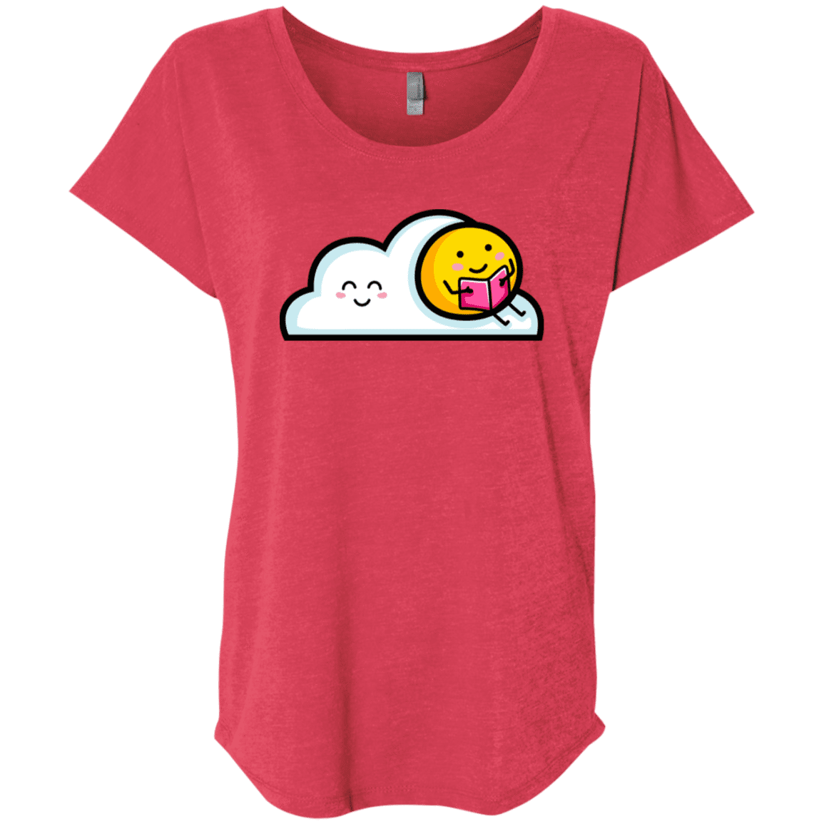 T-Shirts Vintage Red / X-Small Kawaii Love Summer Reading Triblend Dolman Sleeve