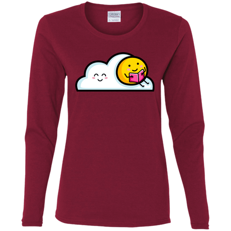 T-Shirts Cardinal / S Kawaii Love Summer Reading Women's Long Sleeve T-Shirt