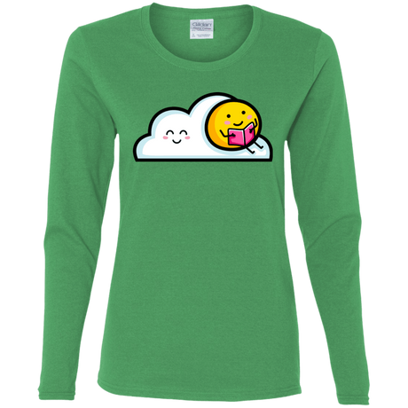 T-Shirts Irish Green / S Kawaii Love Summer Reading Women's Long Sleeve T-Shirt