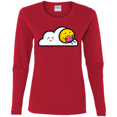 T-Shirts Red / S Kawaii Love Summer Reading Women's Long Sleeve T-Shirt