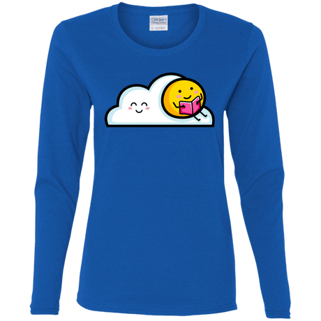 T-Shirts Royal / S Kawaii Love Summer Reading Women's Long Sleeve T-Shirt