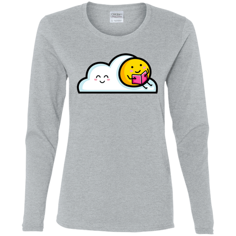 T-Shirts Sport Grey / S Kawaii Love Summer Reading Women's Long Sleeve T-Shirt