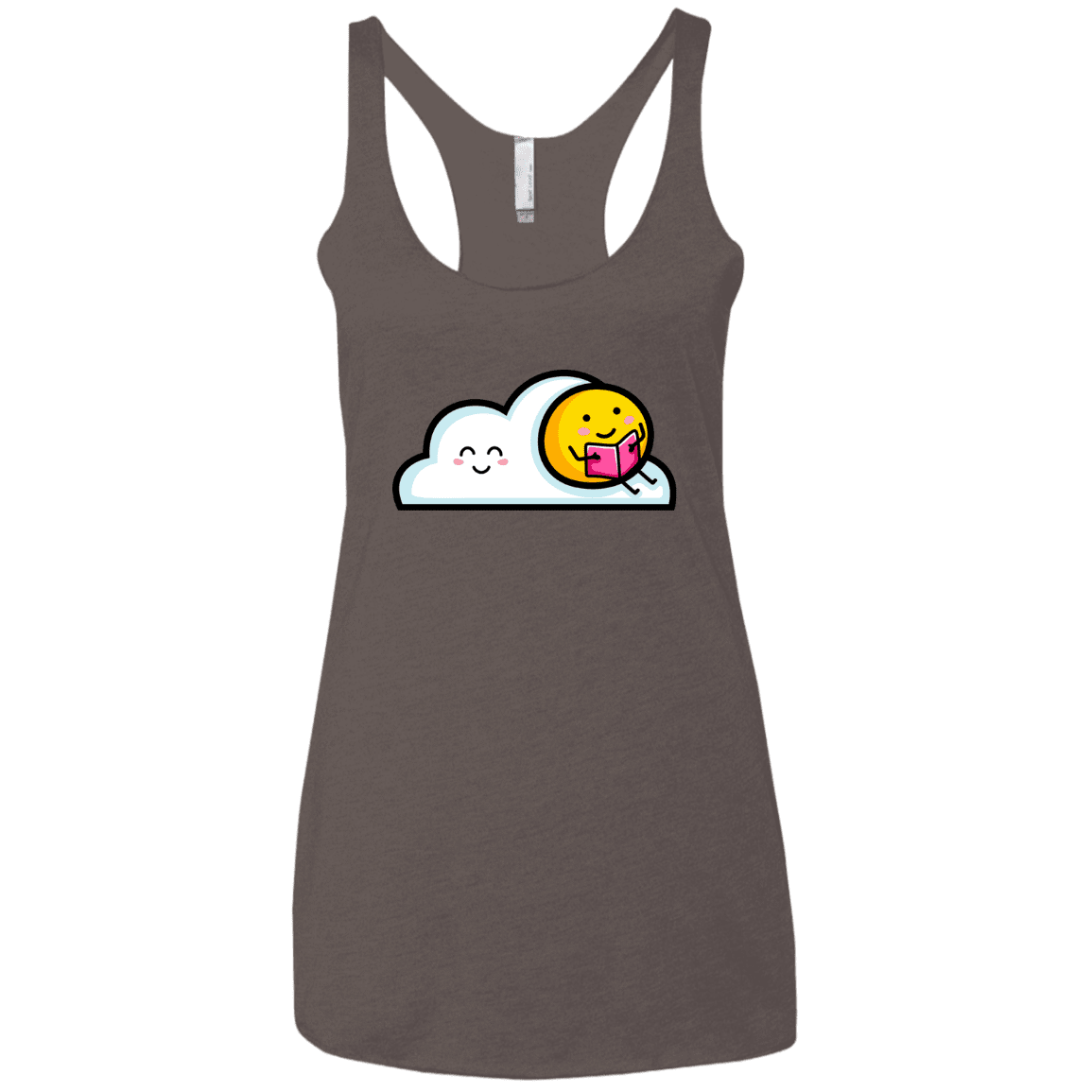 T-Shirts Macchiato / X-Small Kawaii Love Summer Reading Women's Triblend Racerback Tank