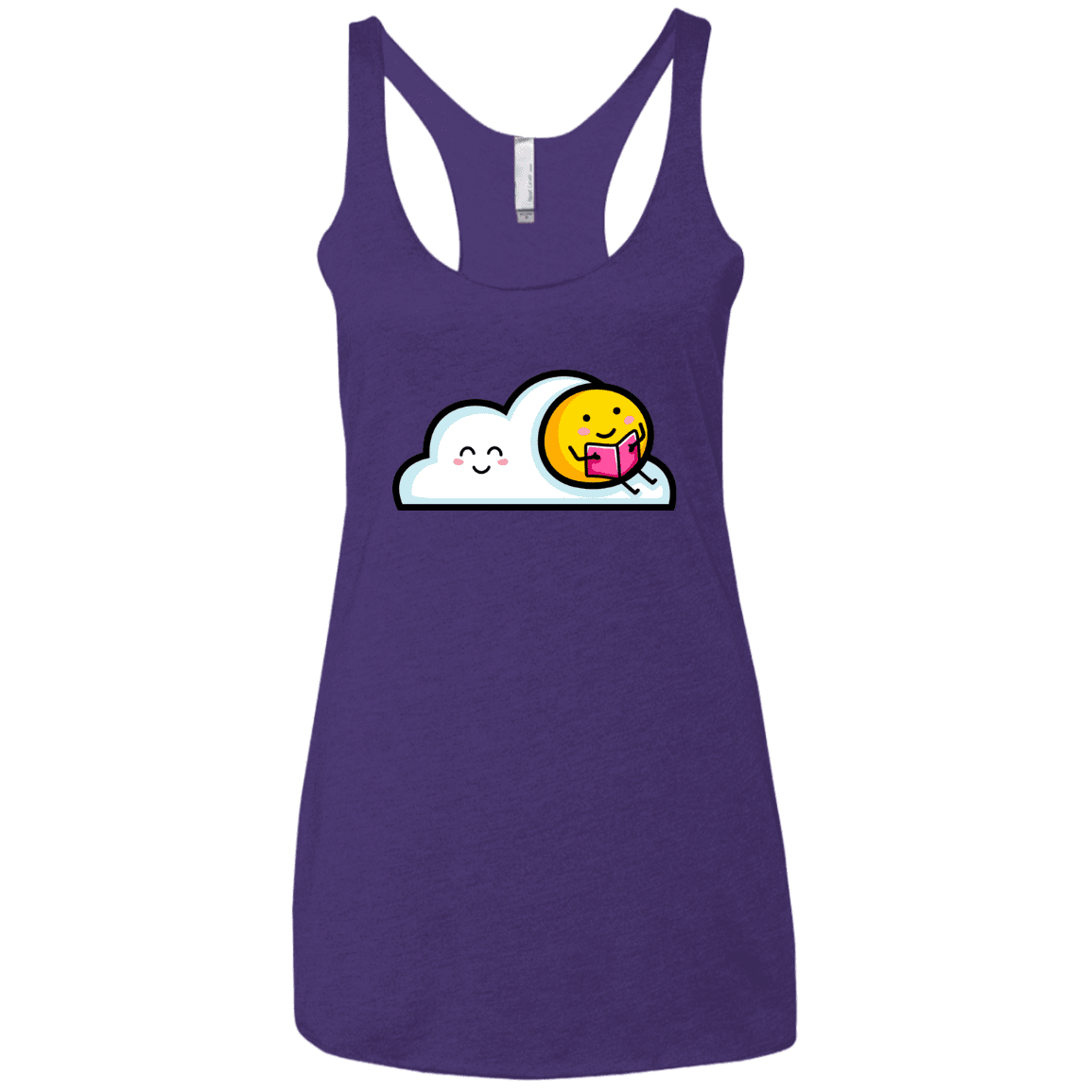 T-Shirts Purple Rush / X-Small Kawaii Love Summer Reading Women's Triblend Racerback Tank