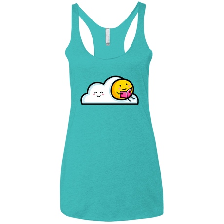 T-Shirts Tahiti Blue / X-Small Kawaii Love Summer Reading Women's Triblend Racerback Tank