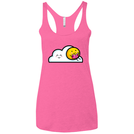 T-Shirts Vintage Pink / X-Small Kawaii Love Summer Reading Women's Triblend Racerback Tank