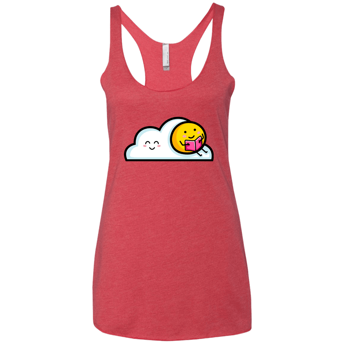 T-Shirts Vintage Red / X-Small Kawaii Love Summer Reading Women's Triblend Racerback Tank
