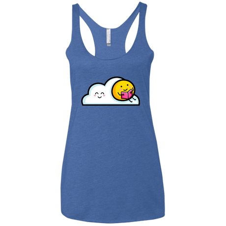 T-Shirts Vintage Royal / X-Small Kawaii Love Summer Reading Women's Triblend Racerback Tank