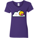 T-Shirts Purple / S Kawaii Love Summer Reading Women's V-Neck T-Shirt