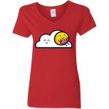 T-Shirts Red / S Kawaii Love Summer Reading Women's V-Neck T-Shirt