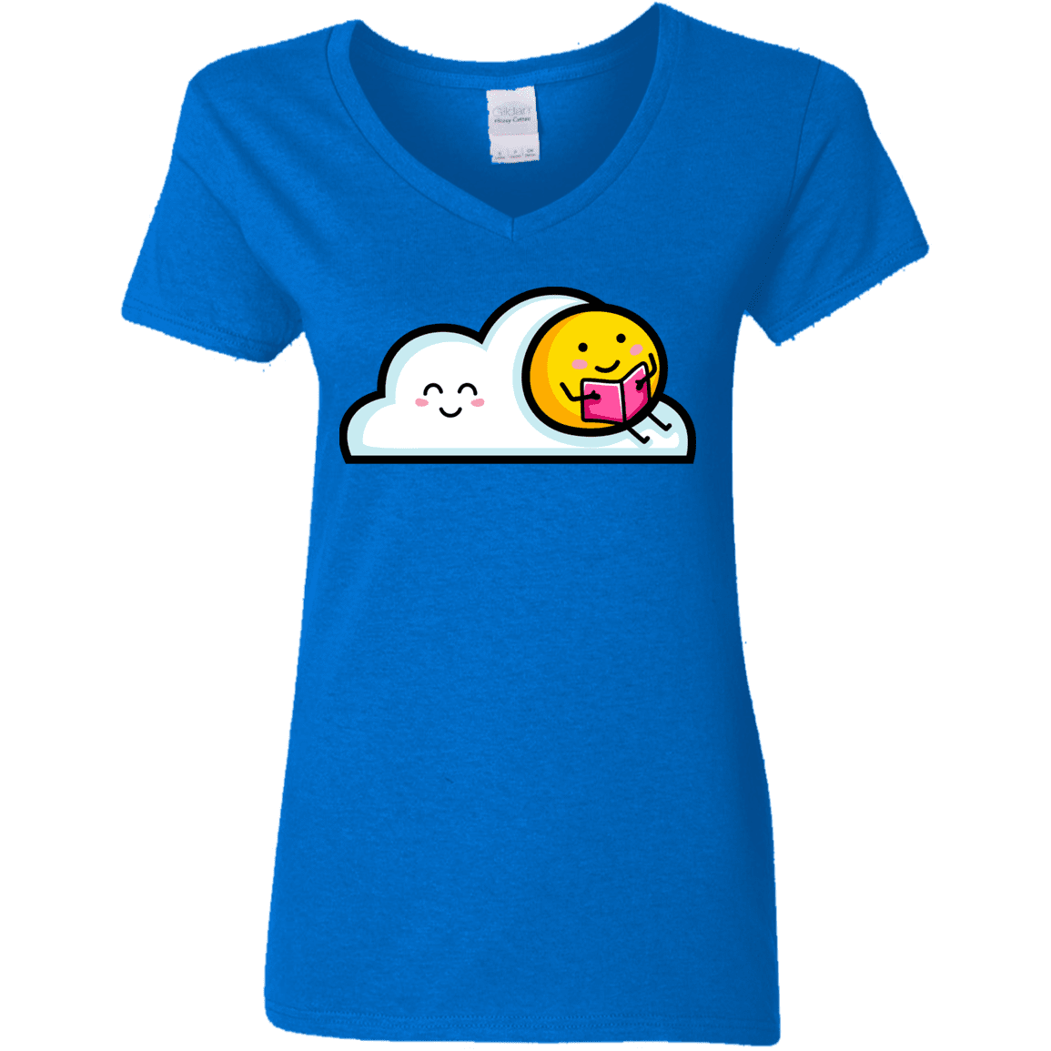 T-Shirts Royal / S Kawaii Love Summer Reading Women's V-Neck T-Shirt