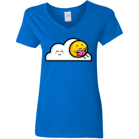 T-Shirts Royal / S Kawaii Love Summer Reading Women's V-Neck T-Shirt