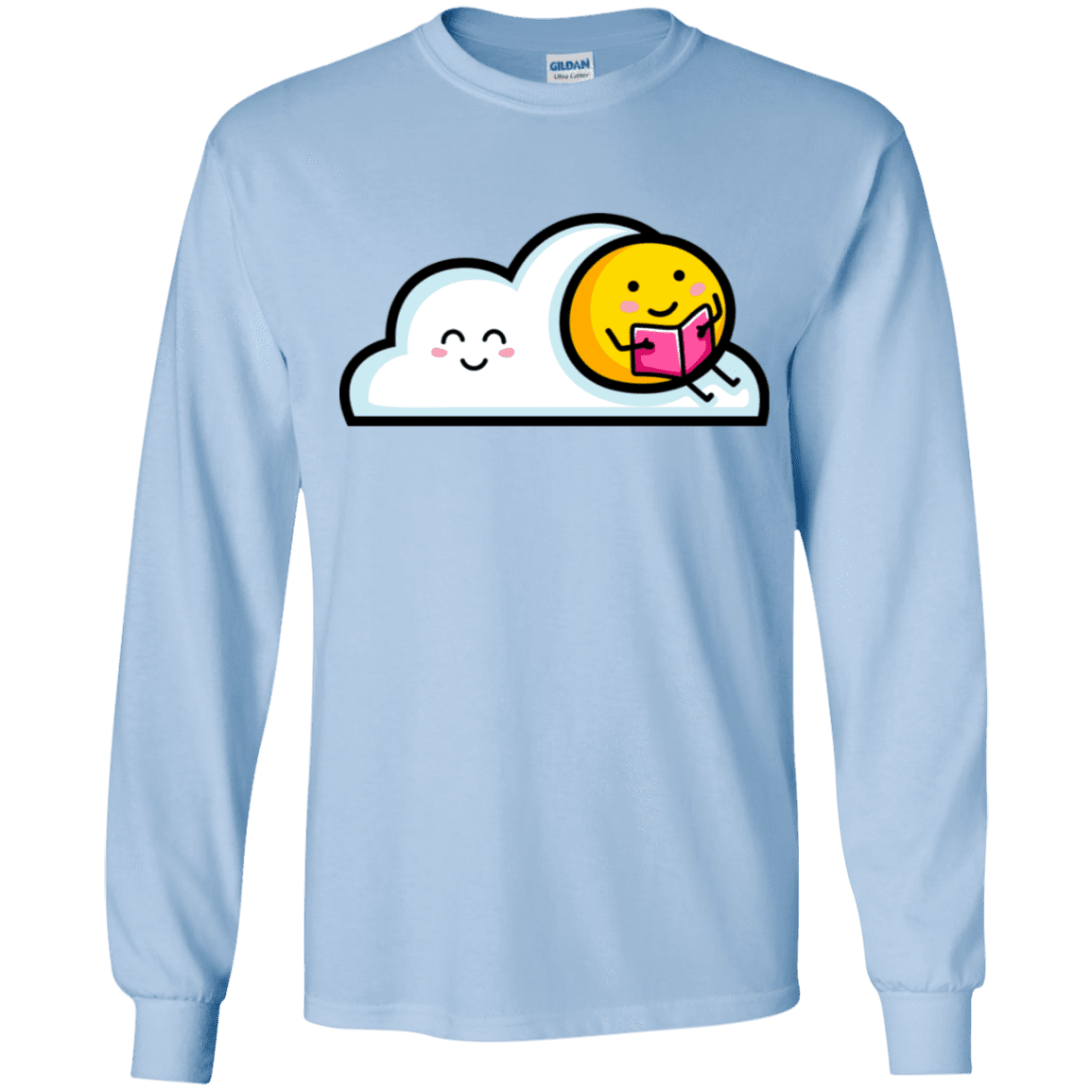 T-Shirts Light Blue / YS Kawaii Love Summer Reading Youth Long Sleeve T-Shirt