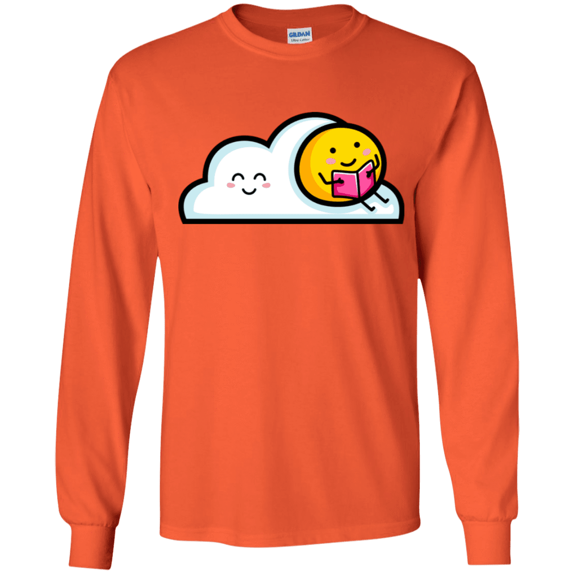 T-Shirts Orange / YS Kawaii Love Summer Reading Youth Long Sleeve T-Shirt