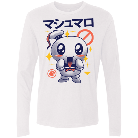 T-Shirts White / Small Kawaii Marshmallow Men's Premium Long Sleeve
