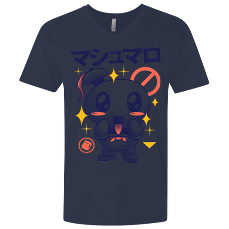 T-Shirts Midnight Navy / X-Small Kawaii Marshmallow Men's Premium V-Neck