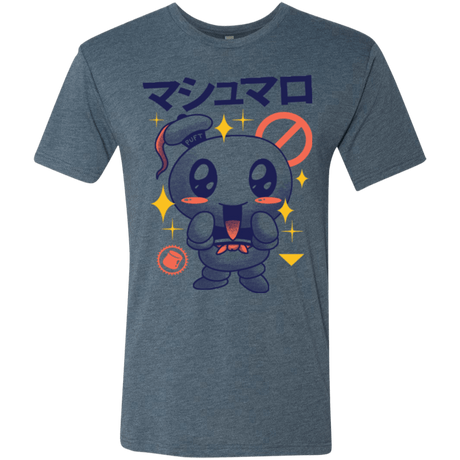 T-Shirts Indigo / Small Kawaii Marshmallow Men's Triblend T-Shirt