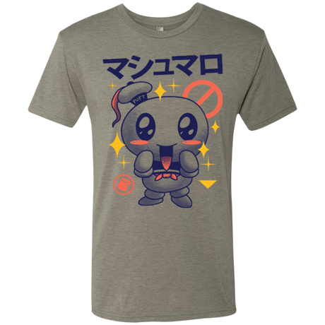 T-Shirts Venetian Grey / Small Kawaii Marshmallow Men's Triblend T-Shirt