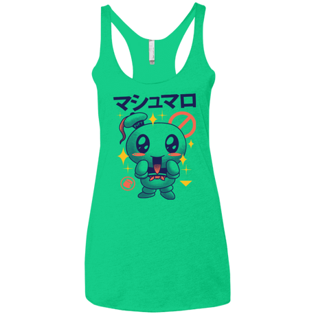 T-Shirts Envy / X-Small Kawaii Marshmallow Women's Triblend Racerback Tank