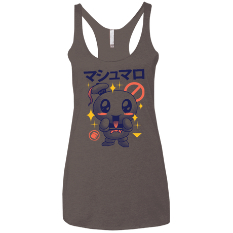 T-Shirts Macchiato / X-Small Kawaii Marshmallow Women's Triblend Racerback Tank