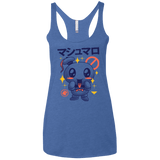 T-Shirts Vintage Royal / X-Small Kawaii Marshmallow Women's Triblend Racerback Tank