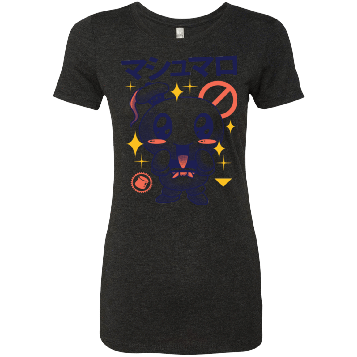 T-Shirts Vintage Black / Small Kawaii Marshmallow Women's Triblend T-Shirt