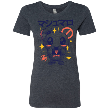 T-Shirts Vintage Navy / Small Kawaii Marshmallow Women's Triblend T-Shirt